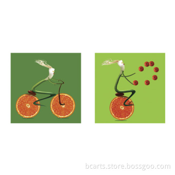 Funny Living Room Decoration Artwork Abstract Fruit Painting in Series